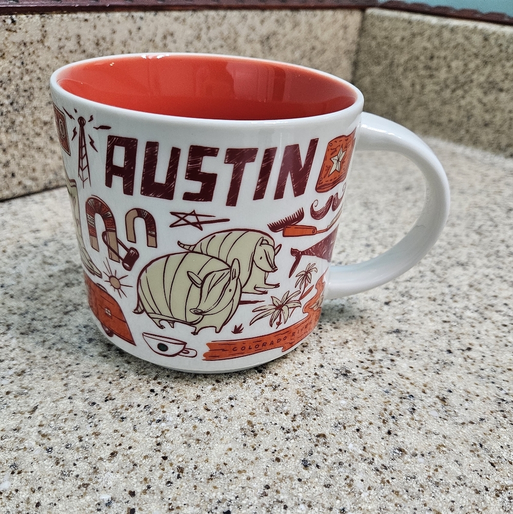 Starbucks Orange and White Austin Mug